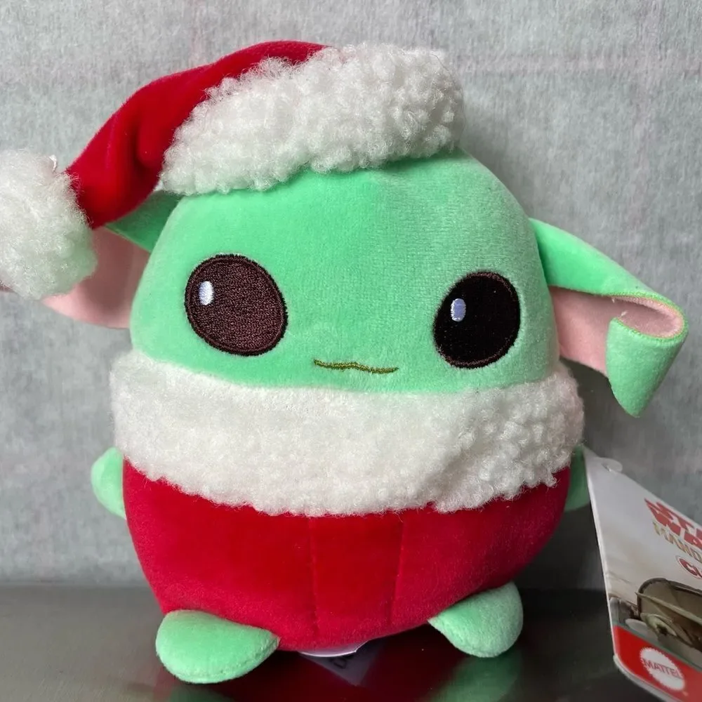 Mattel Star Wars Mandalorian Grogu *NEW* Plush Christmas Themed Toy (5 in)